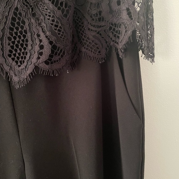 Trina Turk Niland Monarch black Lace Jumpsuit size 4 pre owned - Picture 6 of 13